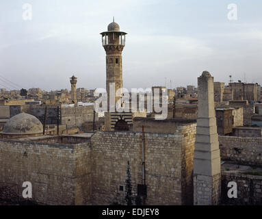 Syrien. Aleppo. Übersicht der alten Souks Bereich. Am späten Nachmittag. In der Nähe von Osten. Foto vor dem syrischen Bürgerkrieg. Stockfoto