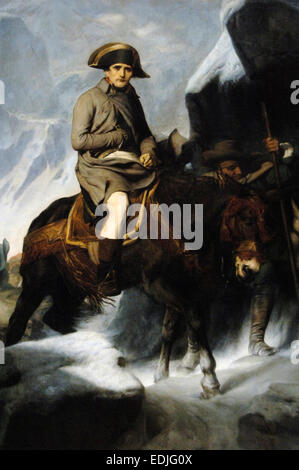 Bonaparte Alpenüberquerung, 1848-1850, französischen Malers Paul Delaroche (1797-1856). Öl auf Leinwand. Museum des Louvre. Pais. Frankreich. Stockfoto