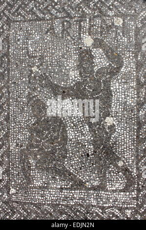 Antike römische Mosaik in Ostia Antica, der alte Hafen von Rom, Italien Stockfoto