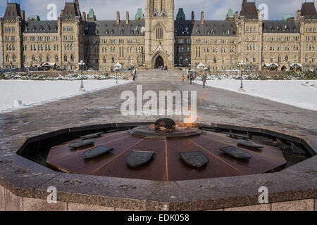 Centennial Flame ist in Ottawa abgebildet. Stockfoto