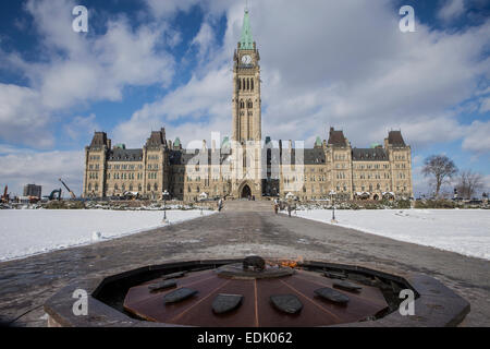 Centennial Flame ist in Ottawa abgebildet. Stockfoto