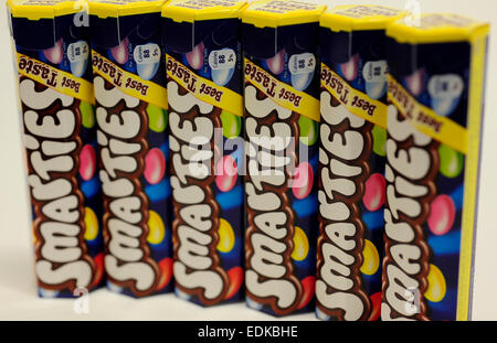 Nahaufnahme von Nestlé Smarties Stockfoto