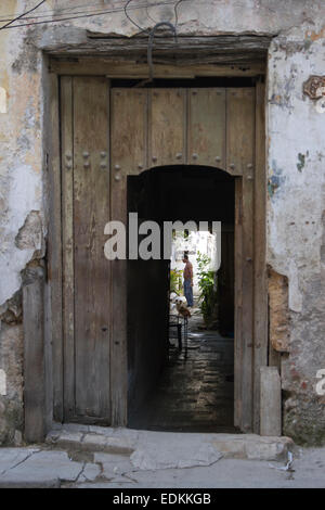 Kubanische Tür in Havanna Stockfoto