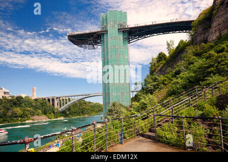 Amerikanischen Niagarafälle amerikanischen Seite an den Niagara Falls State Park in New York State USA; Amerika Stockfoto