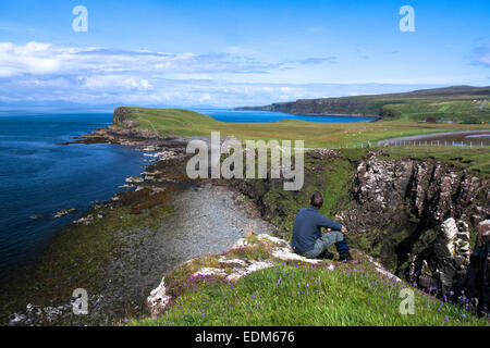 Blick vom Meer Bögen Waternish von Ardmore Punkt skye Stockfoto