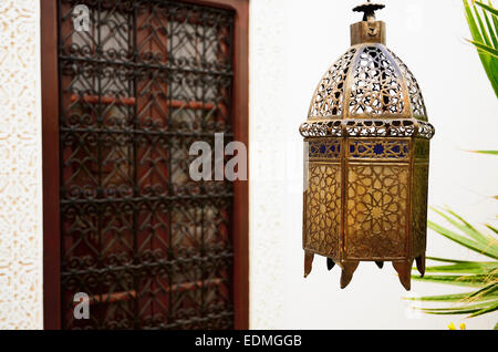 Riad, traditionelles Haus. Marrakesch Stockfoto