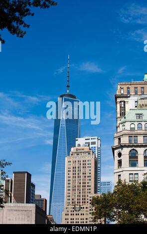 Das One World Trade Center Freedom Tower Lower Manhattan New York City USA Stockfoto