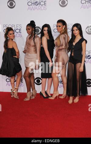 Los Angeles, CA, USA. 7. Januar 2015. Ally Brooke Hernandez, Normani Hamilton, Lauren Jauregui, Dinah Jane Hansen, Camila Cabello im Ankunftsbereich für 41. Annual The Peoples Choice Awards 2015 - Ankünfte, Nokia Theatre L.A. LIVE, Los Angeles, CA 7. Januar 2015. Bildnachweis: Elizabeth Goodenough/Everett Collection/Alamy Live-Nachrichten Stockfoto