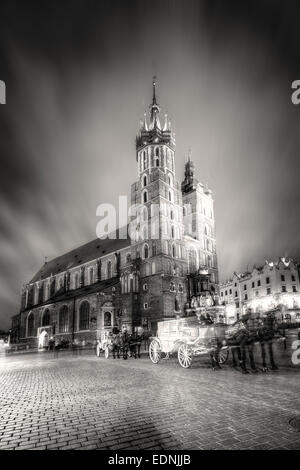 St. Marienkirche in Krakau, Polen Stockfoto