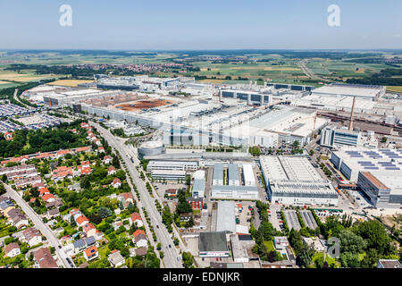 Luftaufnahme, Audi AG, Werk, Stammwerk Ingolstadt, Upper Bavaria, Bavaria, Germany Stockfoto