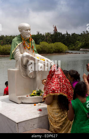Mauritius, Grand Bassin, Ganga Talao Tempel statue Stockfoto