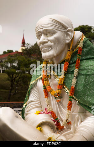 Mauritius, Grand Bassin, Ganga Talao Tempel Statue des indischen spirituellen Meister Shirdi Sai Baba Stockfoto