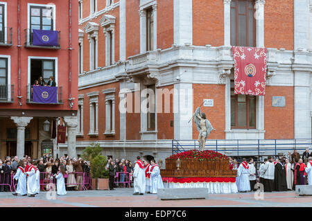 Ostern auf der Plaza Mayor von Valladolid außerhalb Rathaus, Kastilien und Leon, Spanien Stockfoto