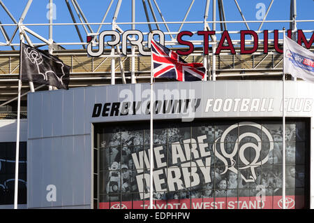 Derby County Football Club Stadion, UK. Stockfoto