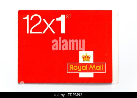 British Red erstklassige Königliche Post Briefmarken Stockfoto