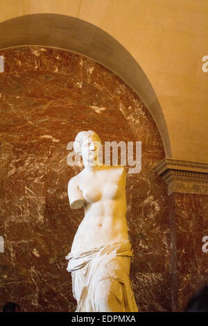 Skulptur Venus von Milo im Louvre, Paris, Frankreich. Stockfoto
