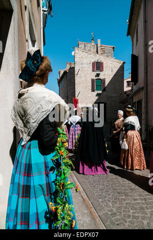 Traditionen, Saint-Gilles, Gard, Languedoc Roussillon, Frankreich Stockfoto