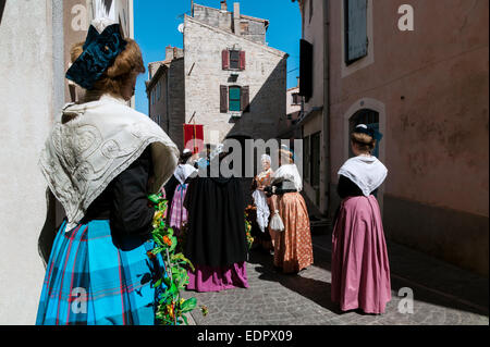 Traditionen, Saint-Gilles, Gard, Languedoc Roussillon, Frankreich Stockfoto