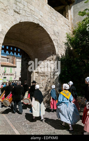 Traditionen, Saint-Gilles, Gard, Languedoc Roussillon, Frankreich Stockfoto