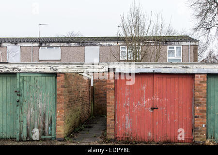 Ley Hill Wohnsiedlung erwartet für den Abriss 2015, Birmingham, England, UK Stockfoto