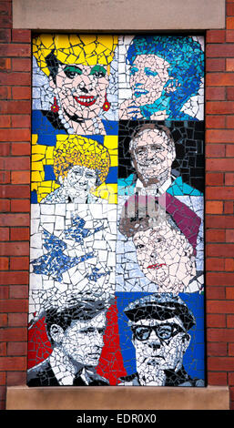 Coronation Street Mosaik, Affleck es Palace, Northern Quarter, Manchester Stockfoto