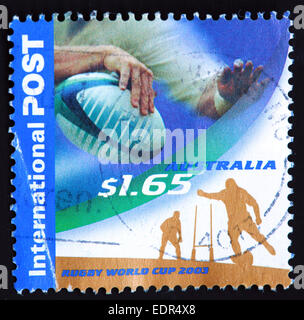 Verwendet und Poststempel Australien / Austrailian Stempel $1,65 2003 Rugby World Cup Stockfoto