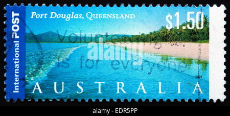 Verwendet und Poststempel Australien / Austrailian Stempel $1,50 port Douglas Queensland 2001 International Post Stockfoto