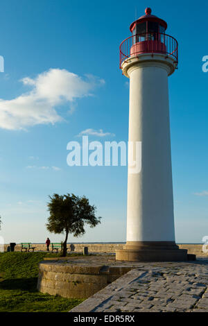 Der Leuchtturm in Saint Martin De Ré, Ile De Ré, Poitou Charente, Charente-Maritime, Frankreich Stockfoto