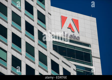 Der Hauptsitz von Adobe Systems in San Jose, Kalifornien. Stockfoto