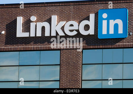 Der Hauptsitz von LinkedIn in Mountain View, Kalifornien. Stockfoto