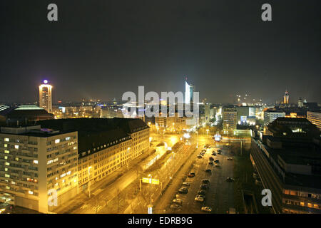 Deutschland Leipzig Nacht Aussen Beleuchtet Sachsen Stadt Stadtansicht *** lokalen Caption *** 03464476 Stockfoto