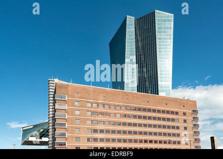 Neues Hochhaus und Hauptsitz der Europäischen Zentralbank Stockfoto