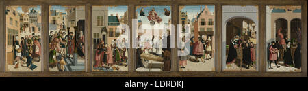 Die sieben Werke der Barmherzigkeit, Meister von Alkmaar, 1504 Stockfoto