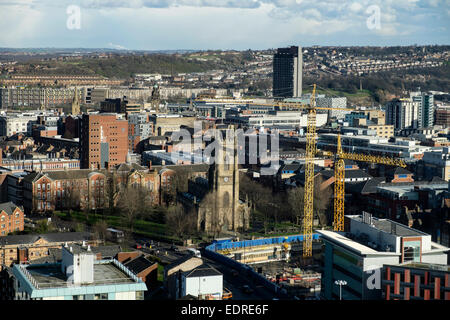 Luftaufnahmen von Sheffield Stadt in South Yorkshire England Stockfoto