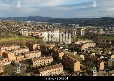 Luftaufnahmen von Sheffield Stadt in South Yorkshire England Stockfoto