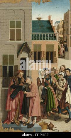 Die sieben Werke der Barmherzigkeit, Meister von Alkmaar, 1504 Stockfoto