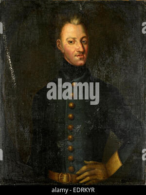 Porträt von Charles XII, König von Schweden, Kopie nach David von Krafft, 1700-1750 Stockfoto