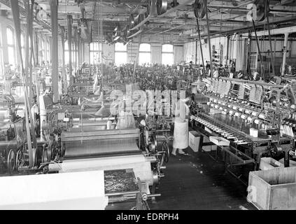 Paterson, New Jersey - Textilien. Madison Seide Co. Überblick über aktuelle Seide Großanlage (nicht automatisch), März 1937 Stockfoto