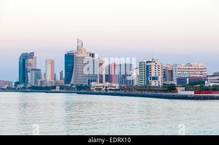 Kuwait Salmiya Waterfront Gebäude in Kuwait Stockfoto