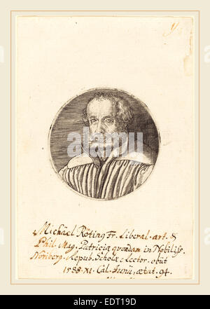 Barthel Beham (Deutsch, 1502-1540), Michael Roting, Gravur Stockfoto