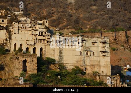 Indien, Rajasthan, Bundi, Mewar Region, das Stadtschloss Stockfoto