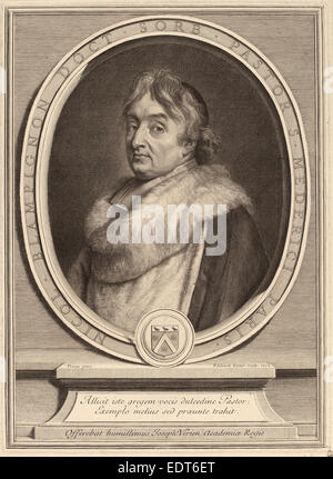 Gerard Edelinck nach Joseph Vivien (Flämisch, 1640-1707), Nicolas de Blampignon, 1702, Gravur Stockfoto