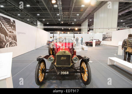 Excel, London Docklands, UK. 9. Januar 2015. James Mays Hall des Naheliegens bei der Oldtimer-Show in London. Bildnachweis: Malcolm Park Leitartikel/Alamy Live-Nachrichten Stockfoto