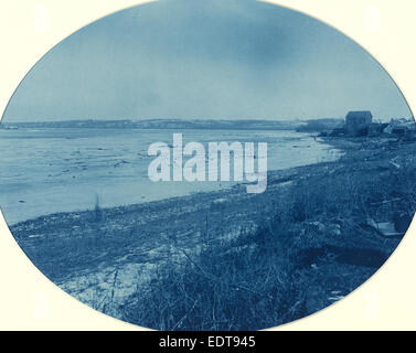 Henry Peter Bosse (American, 1844-1903), Levee Rapids City, Illinois, 1891, Cyanotypie Stockfoto