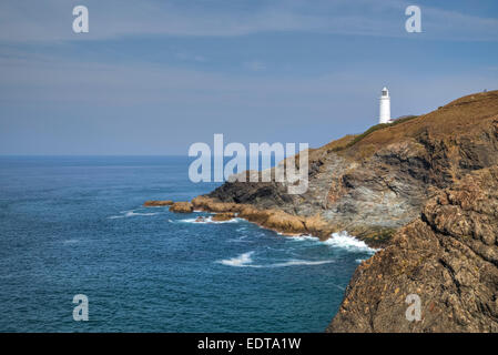 Trevose Head, Leuchtturm, Cornwall, England, Vereinigtes Königreich Stockfoto