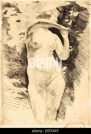 Albert Besnard (Französisch, 1849-1934), Eve, 1886, Radierung Stockfoto