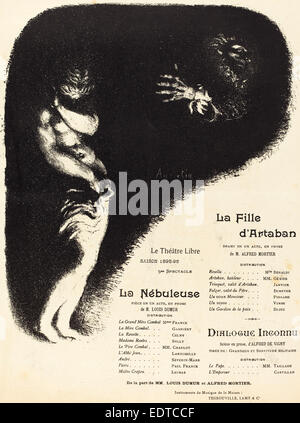 Louis Anquetin (French, 1861-1932), La Fille d'Artaban; La Nébuleuse; Dialog Inconnu, 1896, Lithographie in schwarz Stockfoto