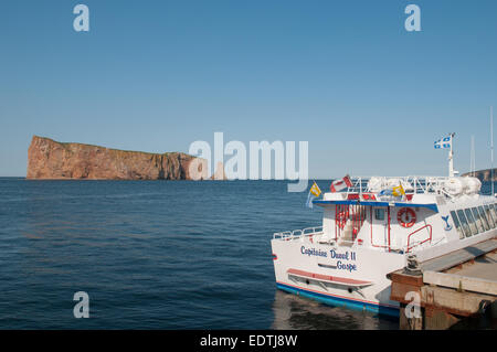 Boot Percé Gaspésie Québec Sehenswürdigkeiten Stockfoto