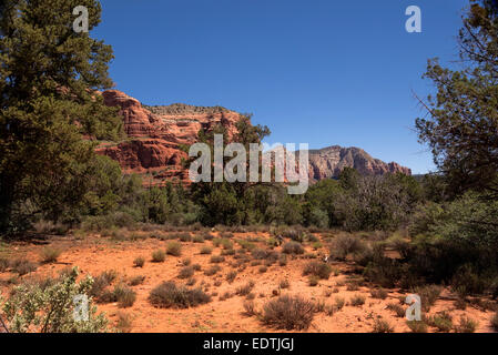 Am Boden Blick auf Hochland in der Nähe von Sedona Stockfoto