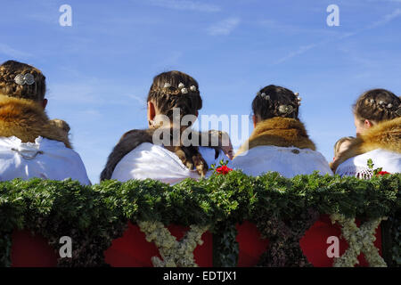 Leonhardifahrt in Oberbayern, Deutschland, traditionellen Leonhard Parade, Benediktbeuren, Leonhardifahrt in Benediktbeuern, obere B Stockfoto